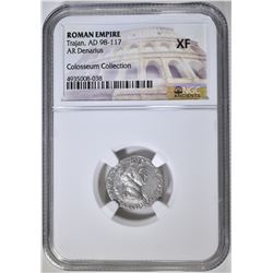 AD 98-117  TRAJAN  NGC XF