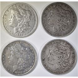 LOT OF 4 MORGAN DOLLARS: