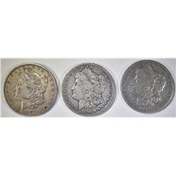 LOT OF 3 MORGAN DOLLARS: