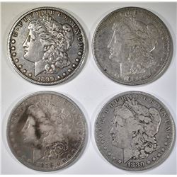 LOT OF 4 MORGAN DOLLARS: