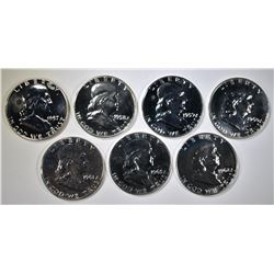PROOF FRANKLIN HALF DOLLAR LOT: