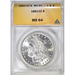 1883-CC MORGAN DOLLAR, ANACS MS-64