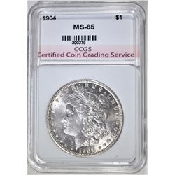 1904 MORGAN DOLLAR, CCGS GEM BU