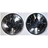 Image 1 : 2017 & 2020 1-OUNCE SILVER CANADA MAPLE LEAF COINS