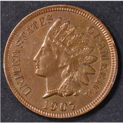 1907 INDIAN CENT  CH UNC