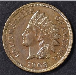 1908 INDIAN CENT  CH UNC
