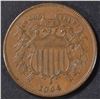 Image 1 : 1864 2-CENT PIECE ORIG BROWN UNC