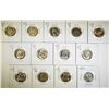 Image 1 : GROUP OF 13 MIXED DATE GEM BU JEFFERSON NICKELS