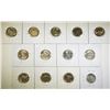 Image 2 : GROUP OF 13 MIXED DATE GEM BU JEFFERSON NICKELS