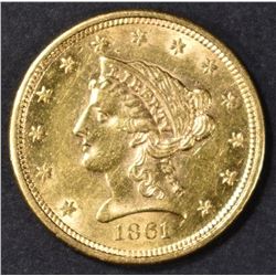 1861 $2.5 GOLD LIBERTY  BU