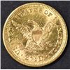 Image 2 : 1861 $2.5 GOLD LIBERTY  BU