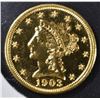 Image 1 : 1903 $2.5 GOLD LIBERTY  CH PROOF