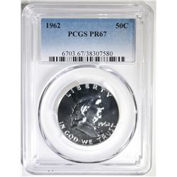 1962 FRANKLIN HALF DOLLAR, PCGS PR-67