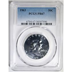 1963 FRANKLIN HALF DOLLAR, PCGS PR-67