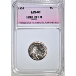 1936 BUFFALO NICKEL PNA SUPERB GEM+