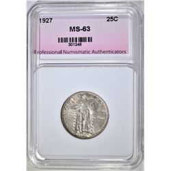 1927 STANDING LIBERTY QUARTER PNA CH BU