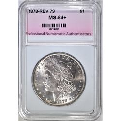 1878 7TF REV 79 MORGAN DOLLAR PNA CH BU