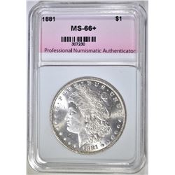 1881 MORGAN DOLLAR PNA SUPERB GEM BLAST WHITE