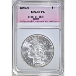 1885-O MORGAN DOLLAR PNA SUPERB GEM