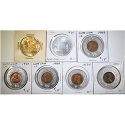 5 GOOD LUCK TOKENS & 2 1939 GOLDEN GATE