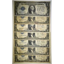 7- 1928 $1 FUNNY BACK SILVER CERTIFICATES VG-F