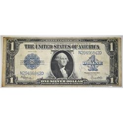1923 $1 SILVER CERT, F/VF MINOR INK OBV.