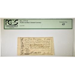 1 POUND NORTH CAROLINA COLONIAL CURRENCY