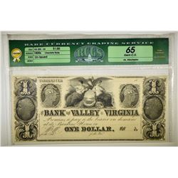 18__ $1 BANK OF THE VALLEY IN VIRGINIA RCG GEM CU