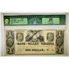 Image 1 : 18__ $1 BANK OF THE VALLEY IN VIRGINIA RCG GEM CU