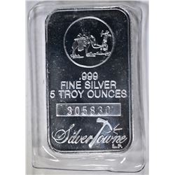 FIVE OUNCE .999 SILVER BAR SILVERTOWNE