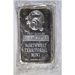 5-oz .999 SILVER BAR NORTH WEST TERRITORIAL MINT