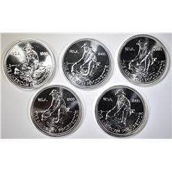 5-1985 ONE OUNCE .999 ENGLEHARD ROUNDS