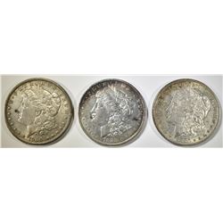 1880-O, 83-O & 1900-O MORGAN DOLLARS