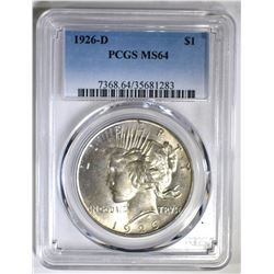 1926-D PEACE DOLLAR PCGS MS-64