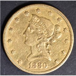 1880 $10 GOLD LIBERTY, AU