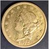 Image 1 : 1872-S $20 GOLD LIBRTY XF