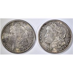 1881-S & 1921-D MORGAN DOLLARS CH BU