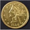 Image 1 : 1844-O $5 GOLD LIBERTY CH BU