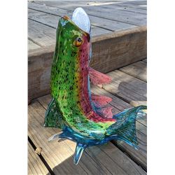Handmade Glass Salmon