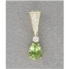 Image 1 : 18K peridot and diamond pendant #1028674