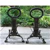 Image 1 : 1920's Arts & Crafts Hand-Wrought Iron Andirons#1028733