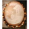 Image 1 : CAMEO Rebecca-at-the-Well 14k BROOCH/Pendant #1028757