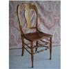 Image 1 : 1850 Oak Vanity Chair - Queen Anne #1028805