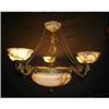 Image 1 : Alabaster and bronze chandelier #1028966