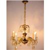 Image 1 : Bronze chandelier with crystals pendant #1029019