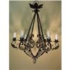 Image 1 : Six arm wrought iron chandelier. #1029024