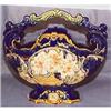 Majolica cobalt blue floral basket #1038994