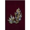 Image 1 : Estate Diamond Italian Leaf Pin Broach 18kt  #1039294