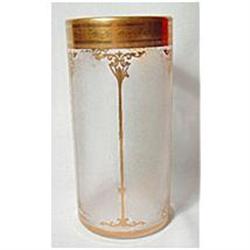 Honesdale Acid-Etched Vase/Gold Decor #1039372