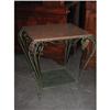 Image 1 : French wrought iron side table with marble top #1039559
